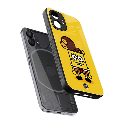 spongebob back phone cover | glass case for nothing phone 1