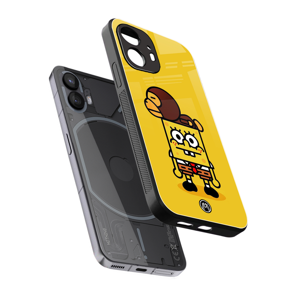 spongebob back phone cover | glass case for nothing phone 2