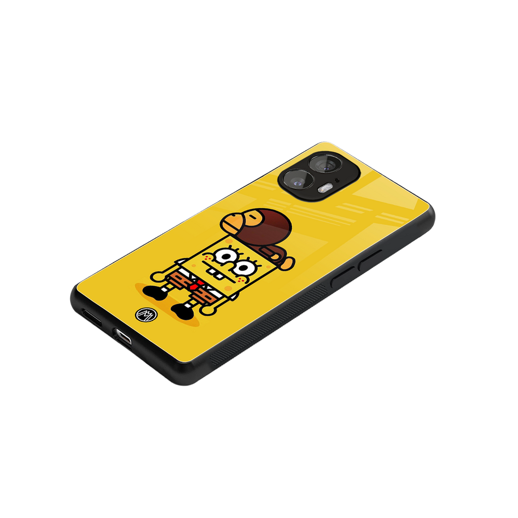 spongebob back phone cover | glass case for nothing phone 2