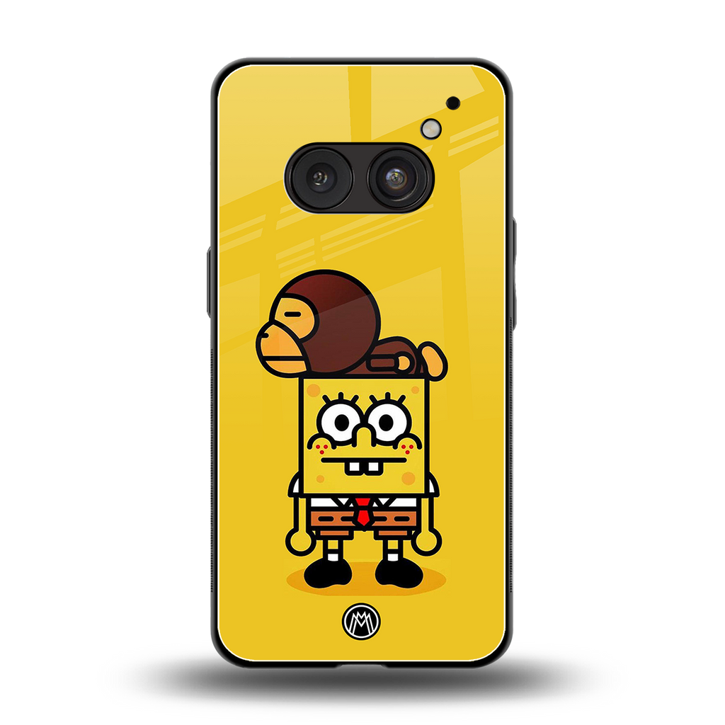 spongebob back phone cover | glass case for nothing phone 2a