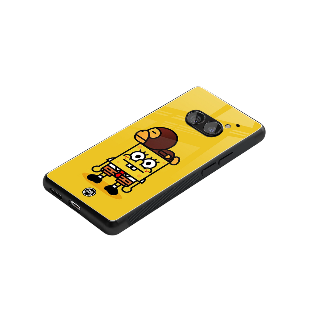 spongebob back phone cover | glass case for nothing phone 2a