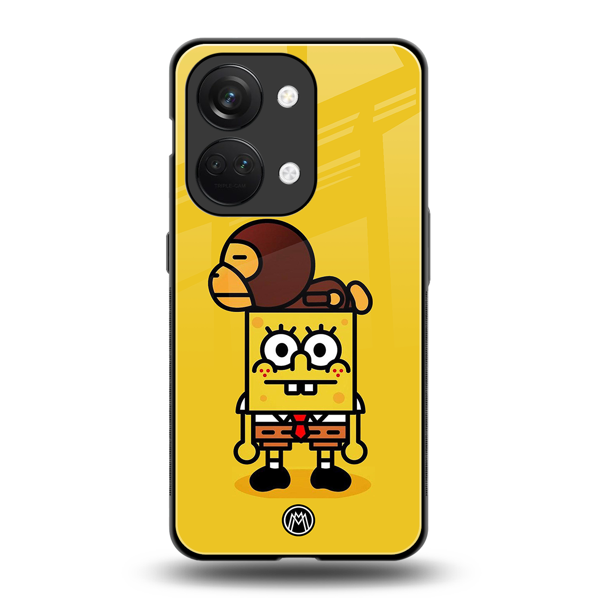 spongebob back phone cover | glass case for oneplus nord 3