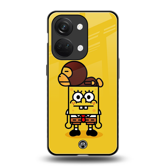 spongebob back phone cover | glass case for oneplus nord 3