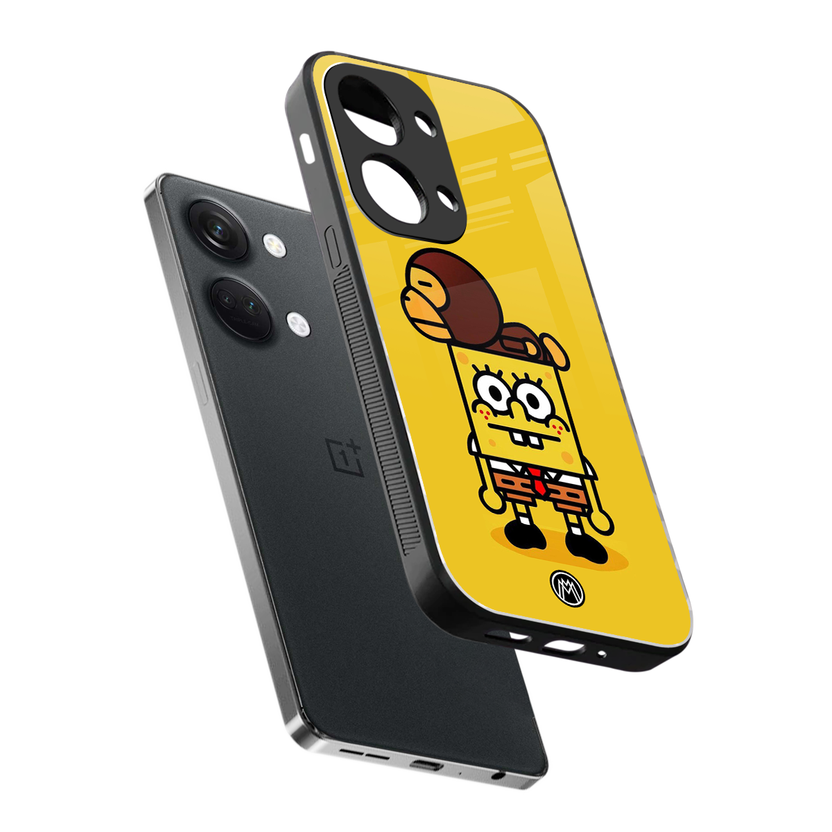 spongebob back phone cover | glass case for oneplus nord 3