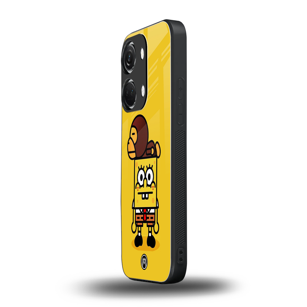 spongebob back phone cover | glass case for oneplus nord 3