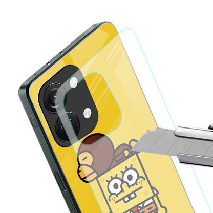spongebob back phone cover | glass case for oneplus nord 3