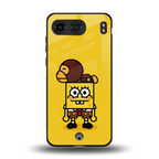 spongebob back phone cover | glass case for oneplus nord 4