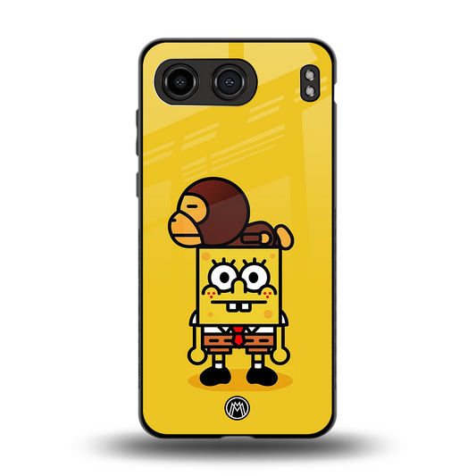 spongebob back phone cover | glass case for oneplus nord 4