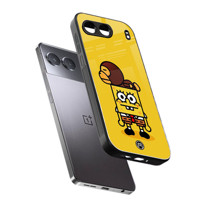 spongebob back phone cover | glass case for oneplus nord 4