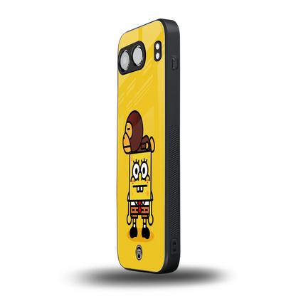 spongebob back phone cover | glass case for oneplus nord 4