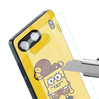 spongebob back phone cover | glass case for oneplus nord 4