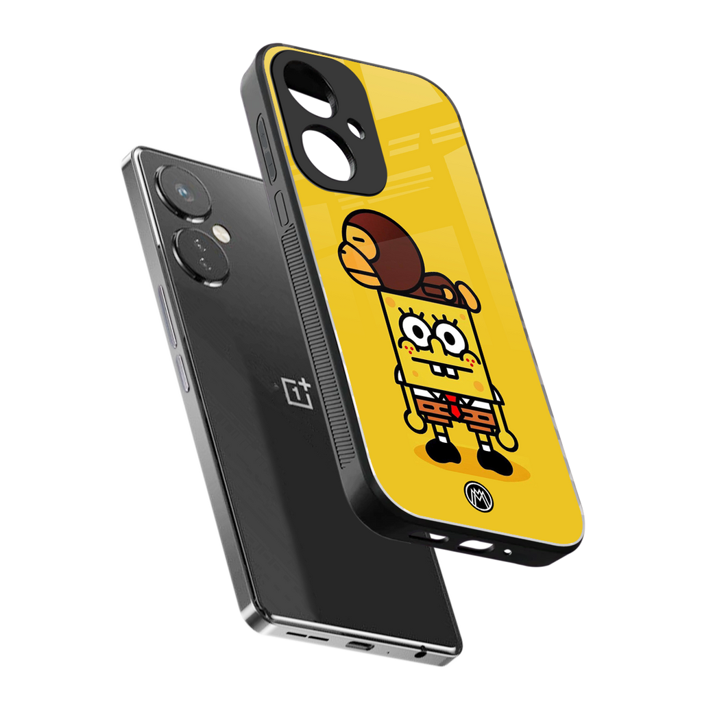 spongebob back phone cover | glass case for oneplus nord ce 3