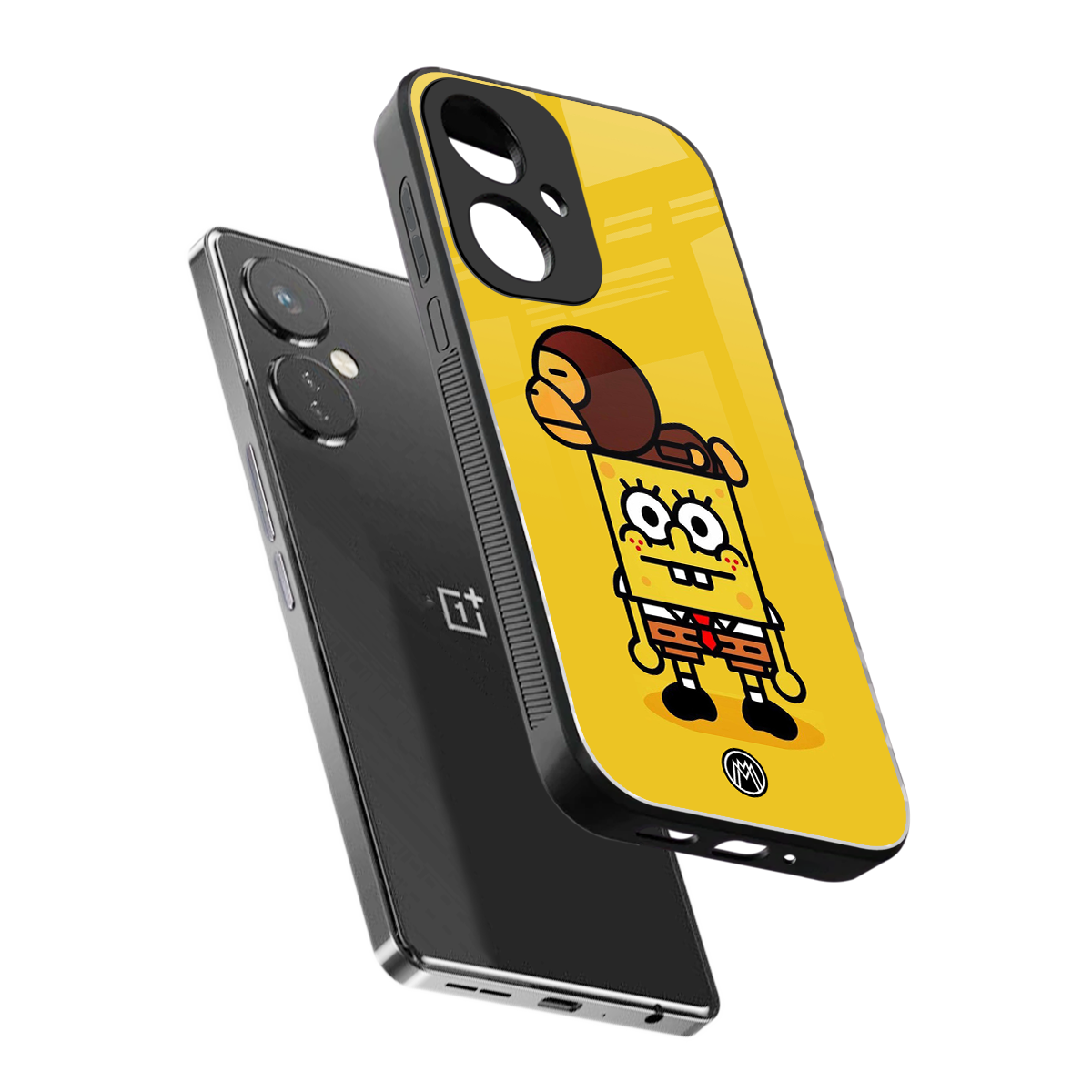 spongebob back phone cover | glass case for oneplus nord ce 3