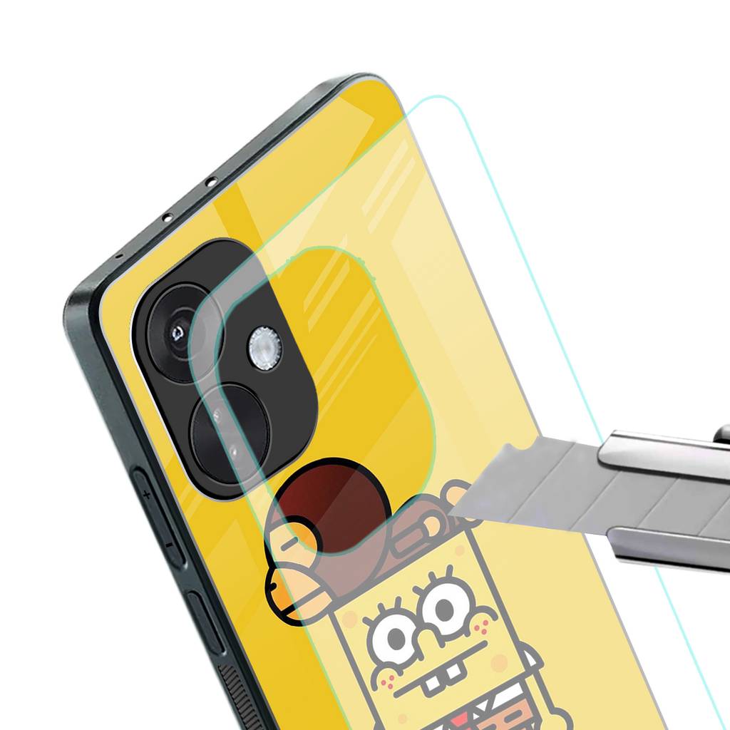spongebob back phone cover | glass case for oneplus nord ce 3