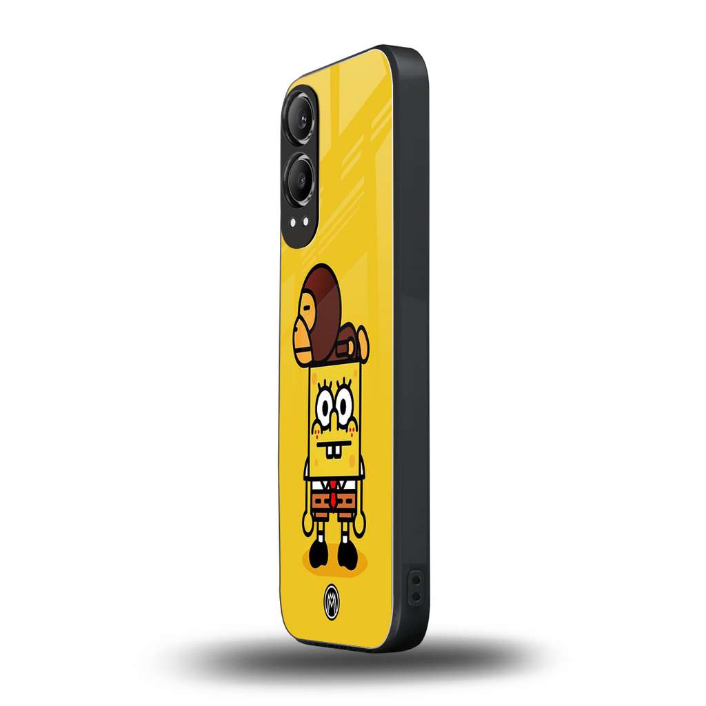 spongebob back phone cover | glass case for oneplus nord ce 4 lite