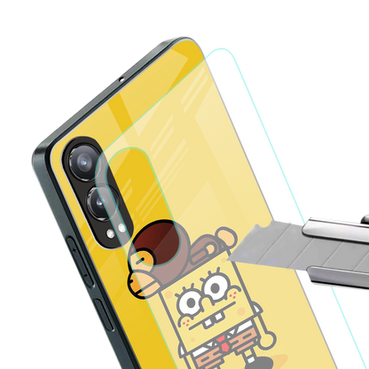 spongebob back phone cover | glass case for oneplus nord ce 4 lite