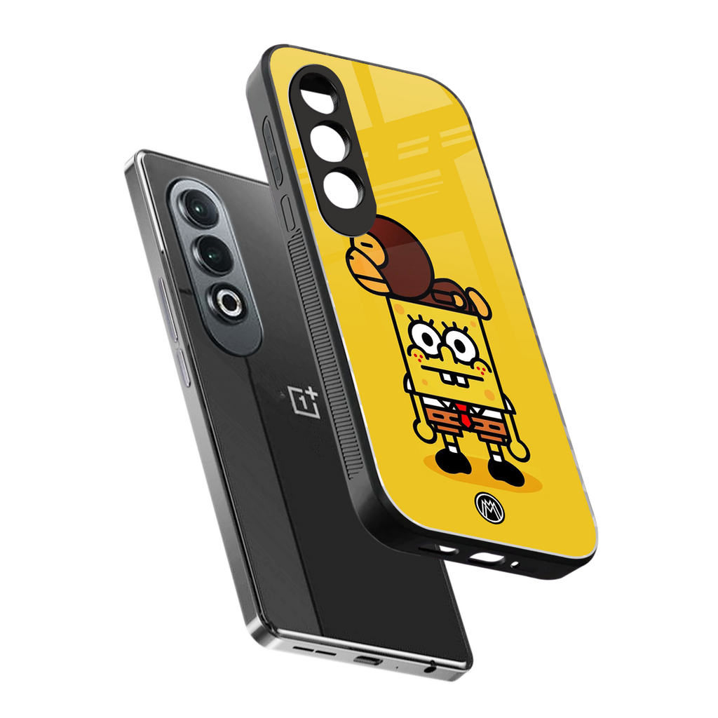 spongebob back phone cover | glass case for oneplus nord ce 4