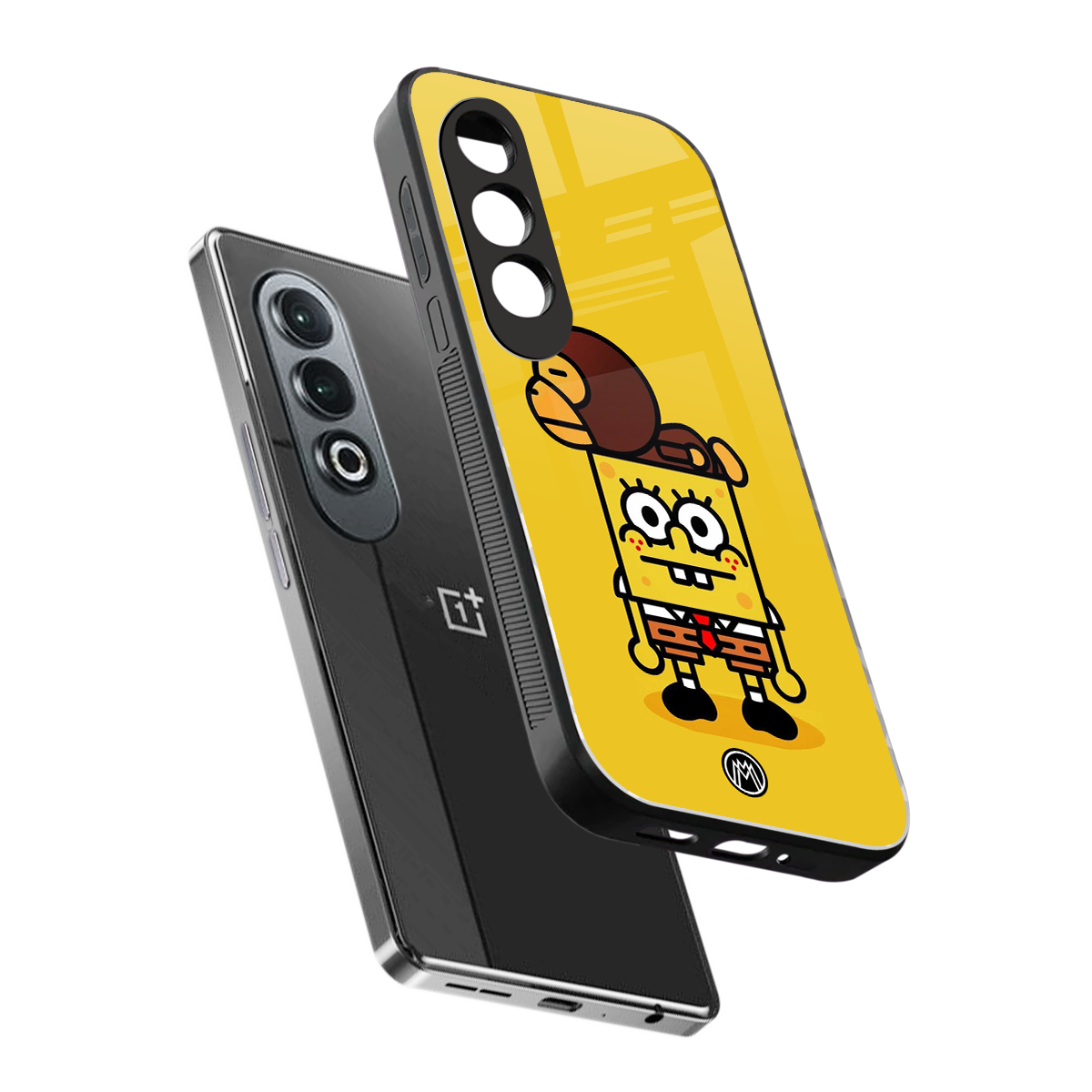 spongebob back phone cover | glass case for oneplus nord ce 4