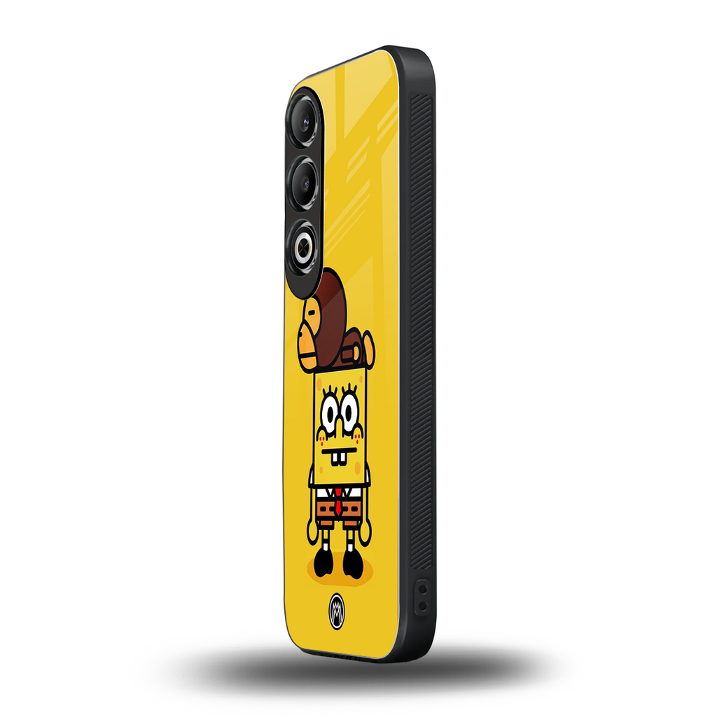 spongebob back phone cover | glass case for oneplus nord ce 4