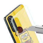 spongebob back phone cover | glass case for oneplus nord ce 4