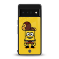 spongebob back phone cover | glass case for google pixel 6 pro