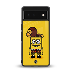 spongebob back phone cover | glass case for Google Pixel 6A