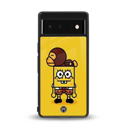 spongebob back phone cover | glass case for Google Pixel 6A