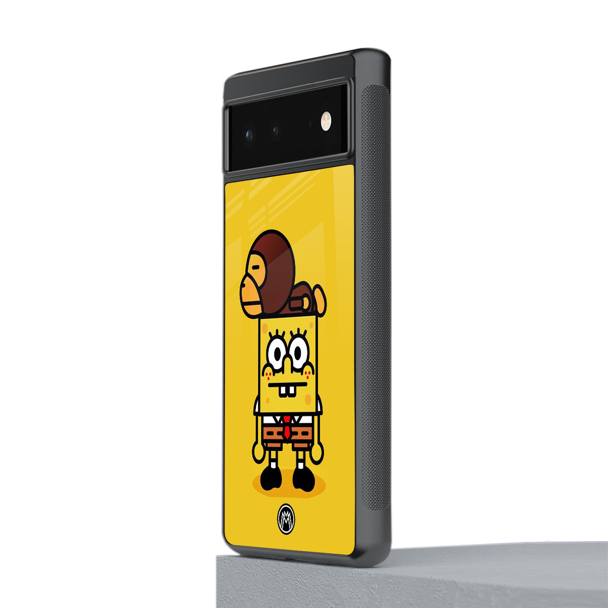spongebob back phone cover | glass case for google pixel 6