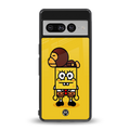 spongebob back phone cover | glass case for google pixel 7 pro