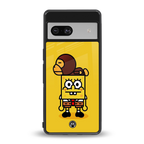spongebob back phone cover | glass case for Google Pixel 7