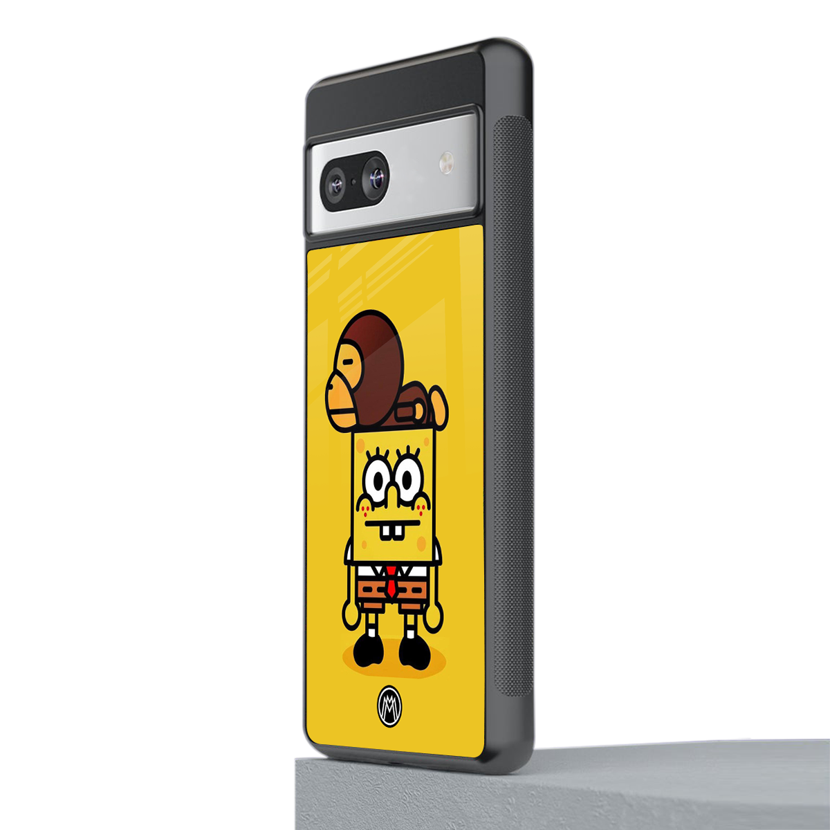 spongebob back phone cover | glass case for Google Pixel 7