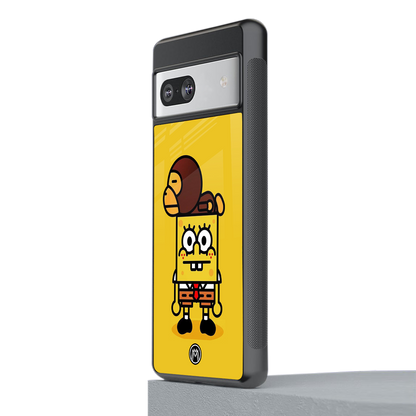 spongebob back phone cover | glass case for Google Pixel 7A