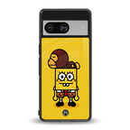 spongebob back phone cover | glass case for Google Pixel 8