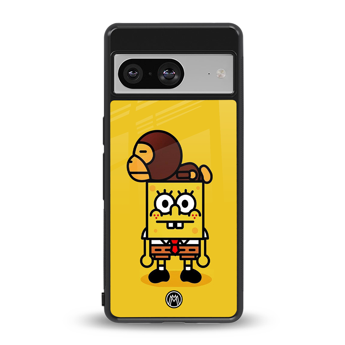 spongebob back phone cover | glass case for Google Pixel 8