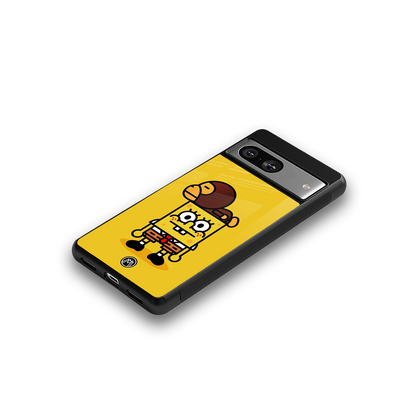 spongebob back phone cover | glass case for Google Pixel 8