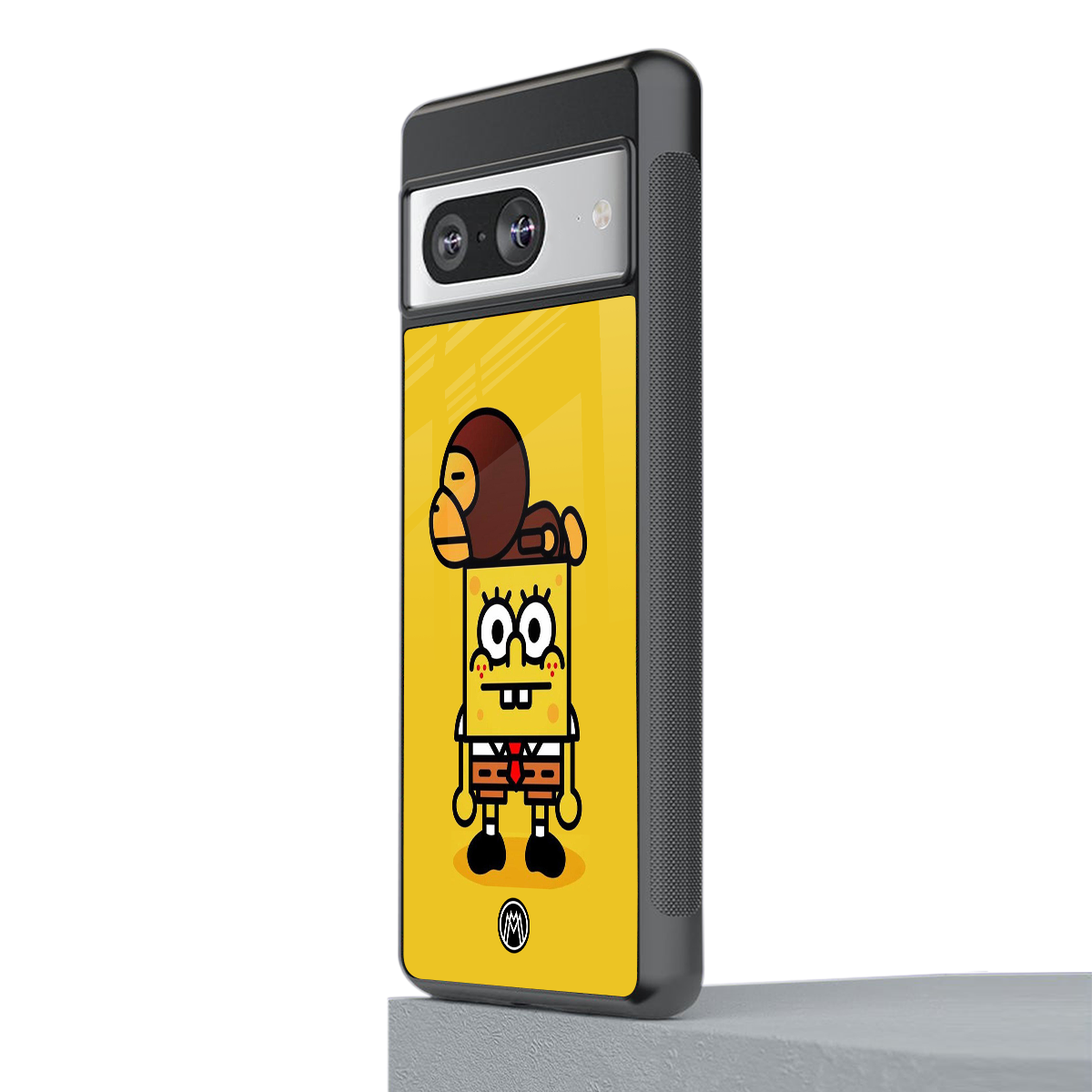spongebob back phone cover | glass case for Google Pixel 8