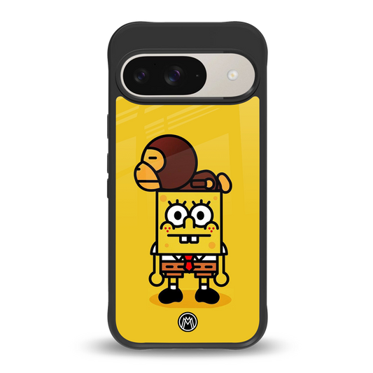 spongebob back phone cover | glass case for google pixel 9
