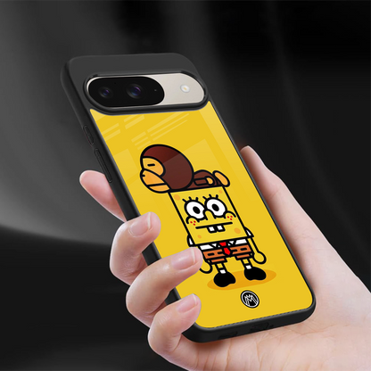 spongebob back phone cover | glass case for google pixel 9