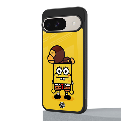 spongebob back phone cover | glass case for google pixel 9