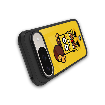 spongebob back phone cover | glass case for google pixel 9