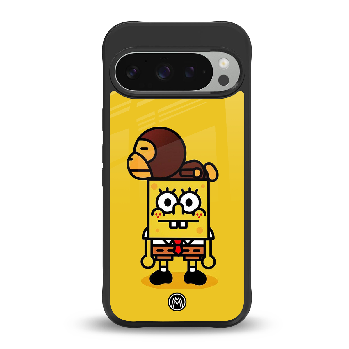 spongebob back phone cover | glass case for google pixel 9 pro xl