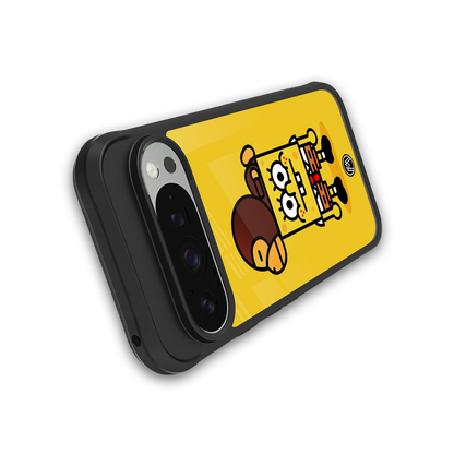 spongebob back phone cover | glass case for google pixel 9 pro xl