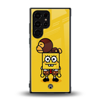 spongebob back phone cover | glass case for samsung galaxy s23 ultra