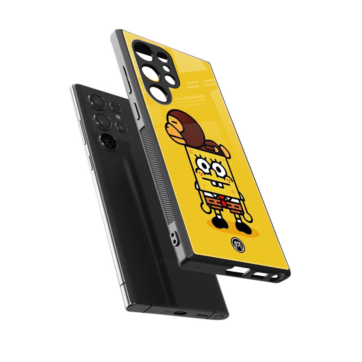 spongebob back phone cover | glass case for samsung galaxy s24 ultra