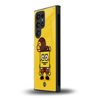 spongebob back phone cover | glass case for samsung galaxy s23 ultra