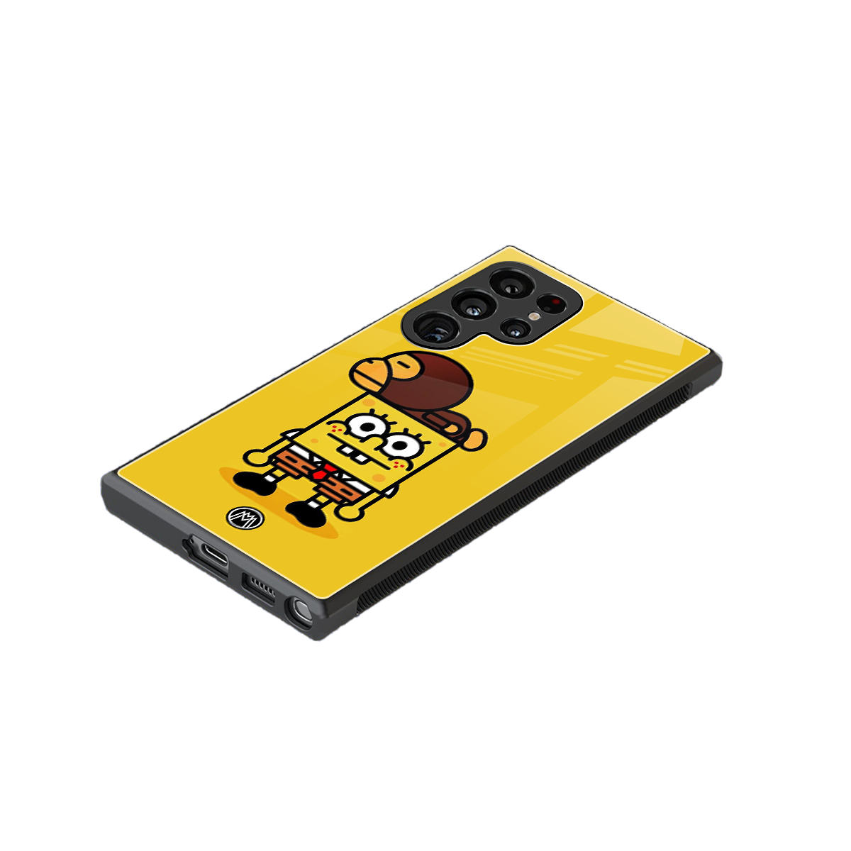 spongebob back phone cover | glass case for samsung galaxy s24 ultra