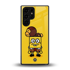 spongebob back phone cover | glass case for samsung galaxy s25 ultra