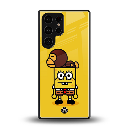 spongebob back phone cover | glass case for samsung galaxy s25 ultra