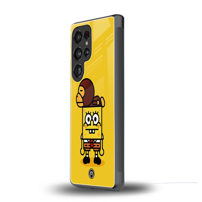spongebob back phone cover | glass case for samsung galaxy s25 ultra