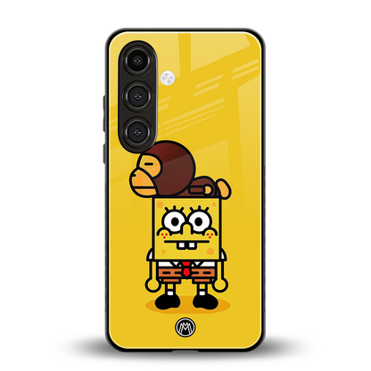 spongebob back phone cover | glass case for samsung galaxy s24